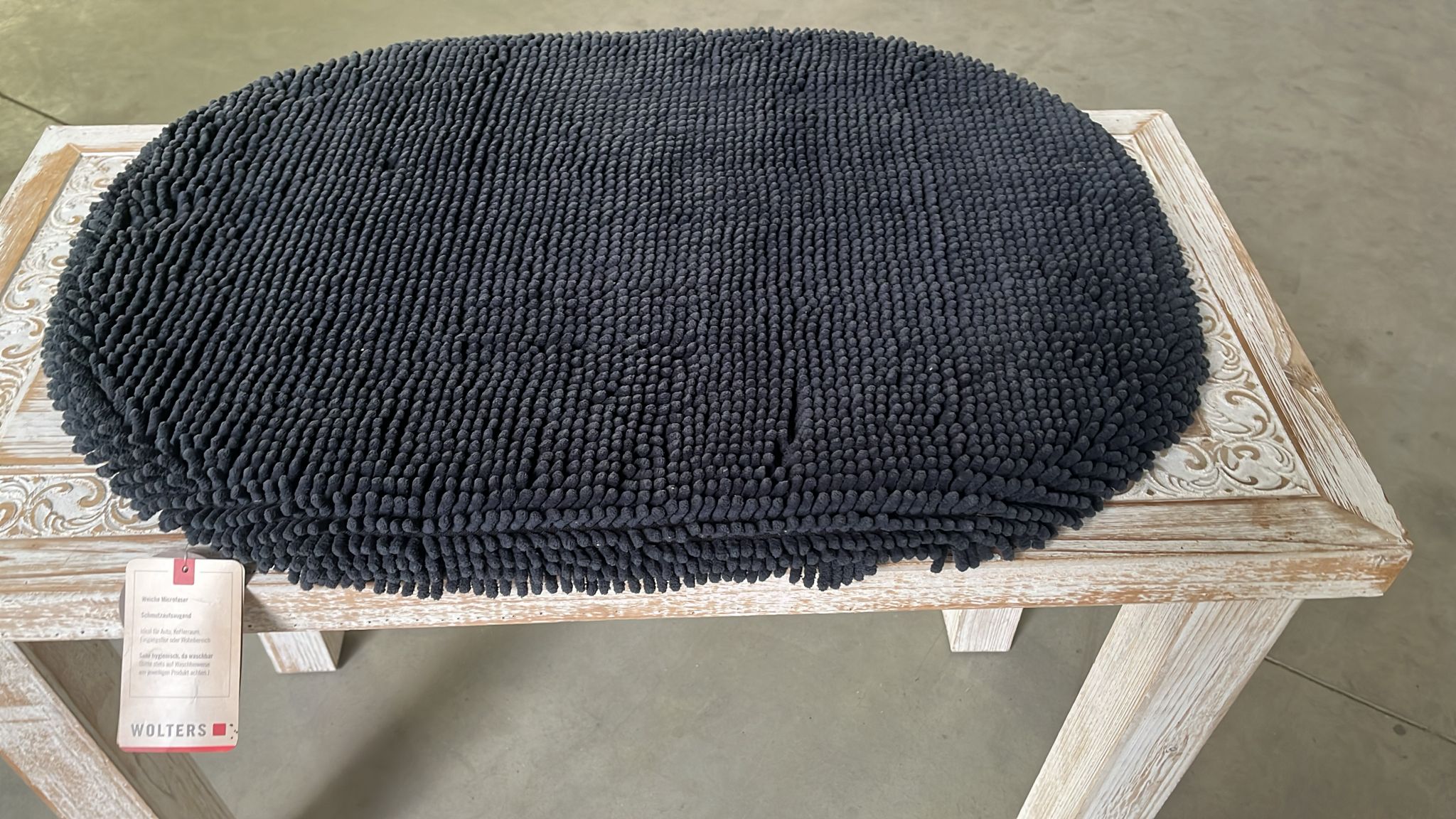 Ovale Matte 60 x 51 x 3,5 cm von Wolters dunkel