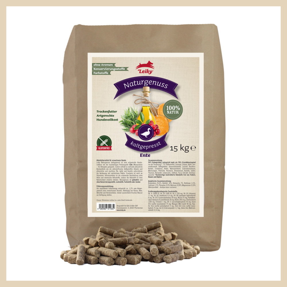 Naturgenuss kaltgepresst Ente, 15kg