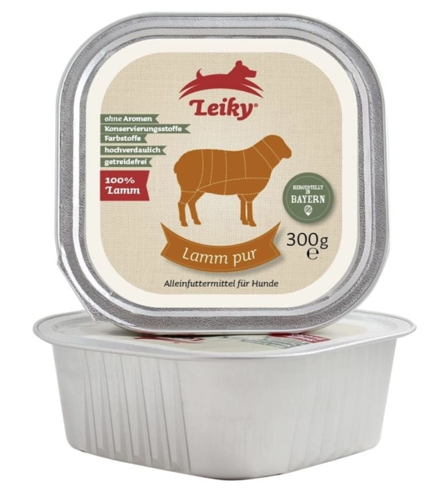Leiky Nassfutter-Menü Freiland-Lamm, 300g