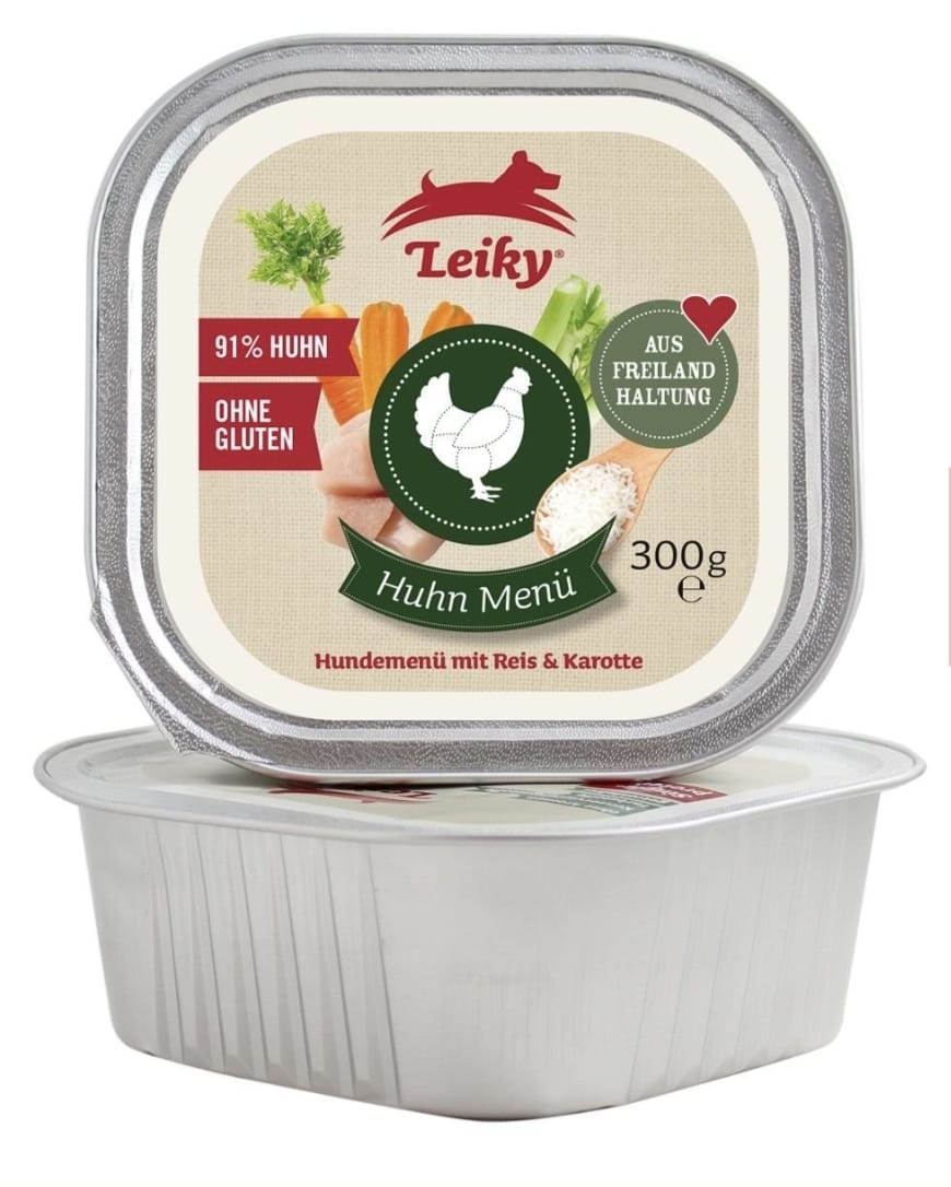 Leiky Nassfutter-Menü Freiland-Huhn, 300 g