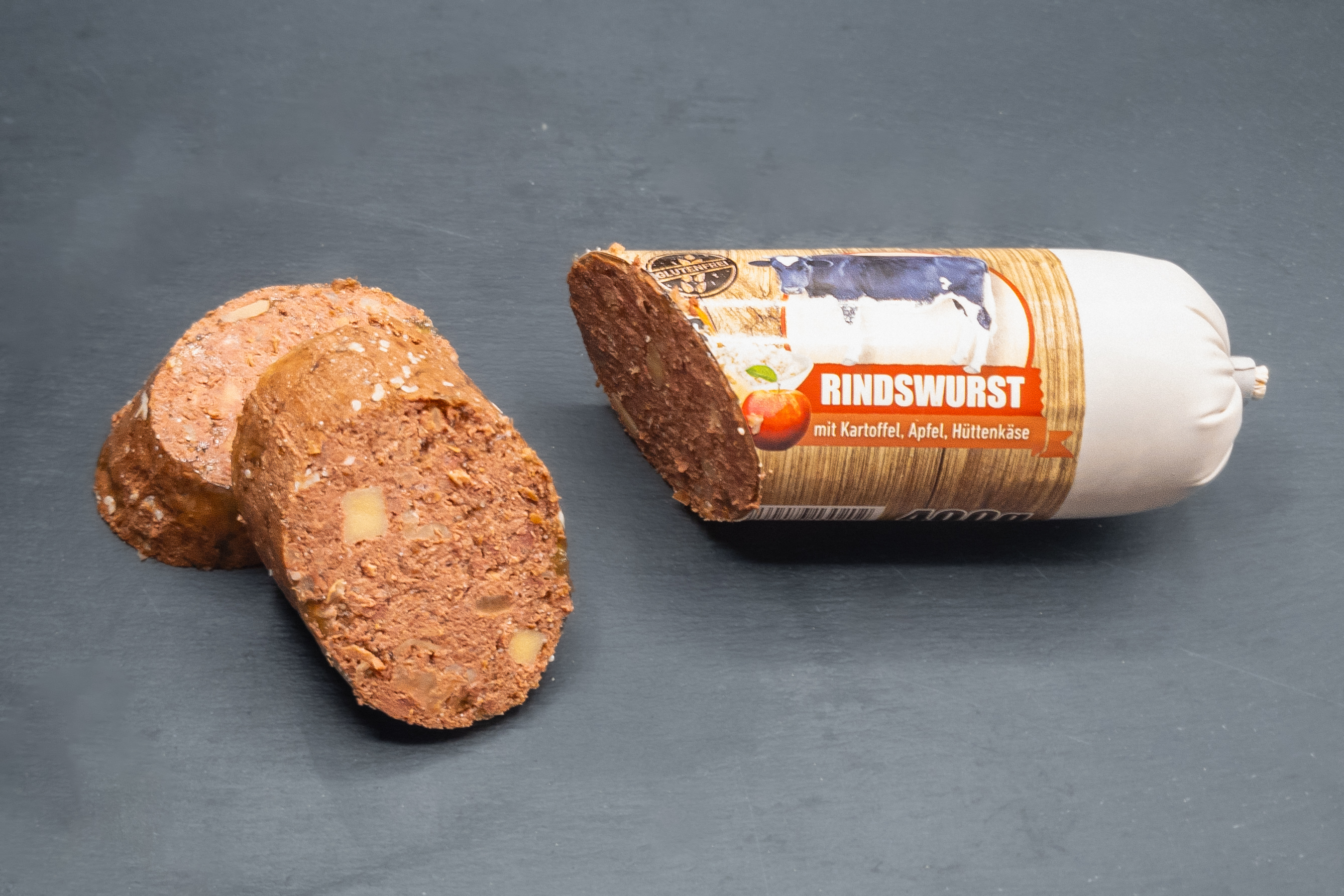 Rindswurst - Rind mit Kartoffel, Apfel und Hüttenkäse