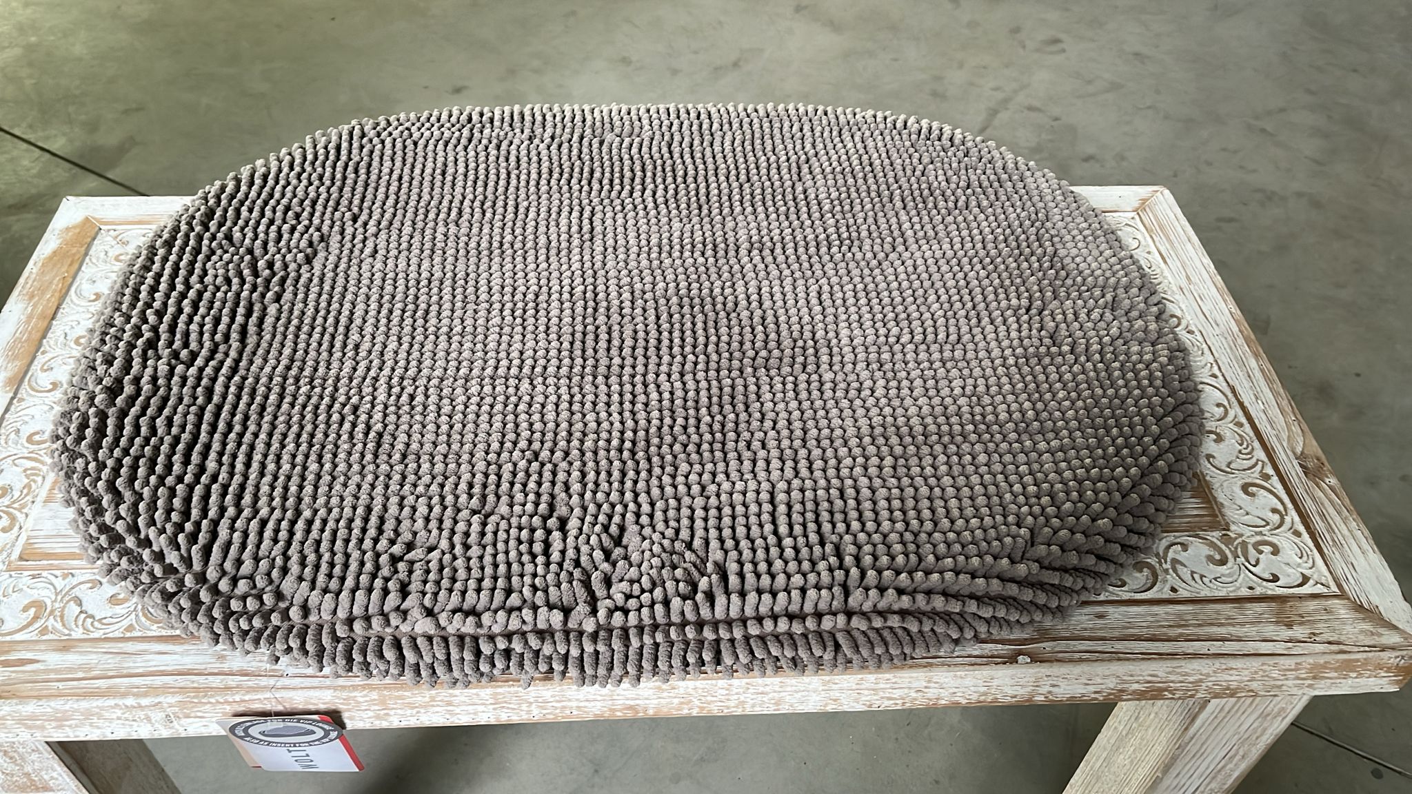Ovale Matte 60 x 51 x 3,5 cm von Wolters Grau