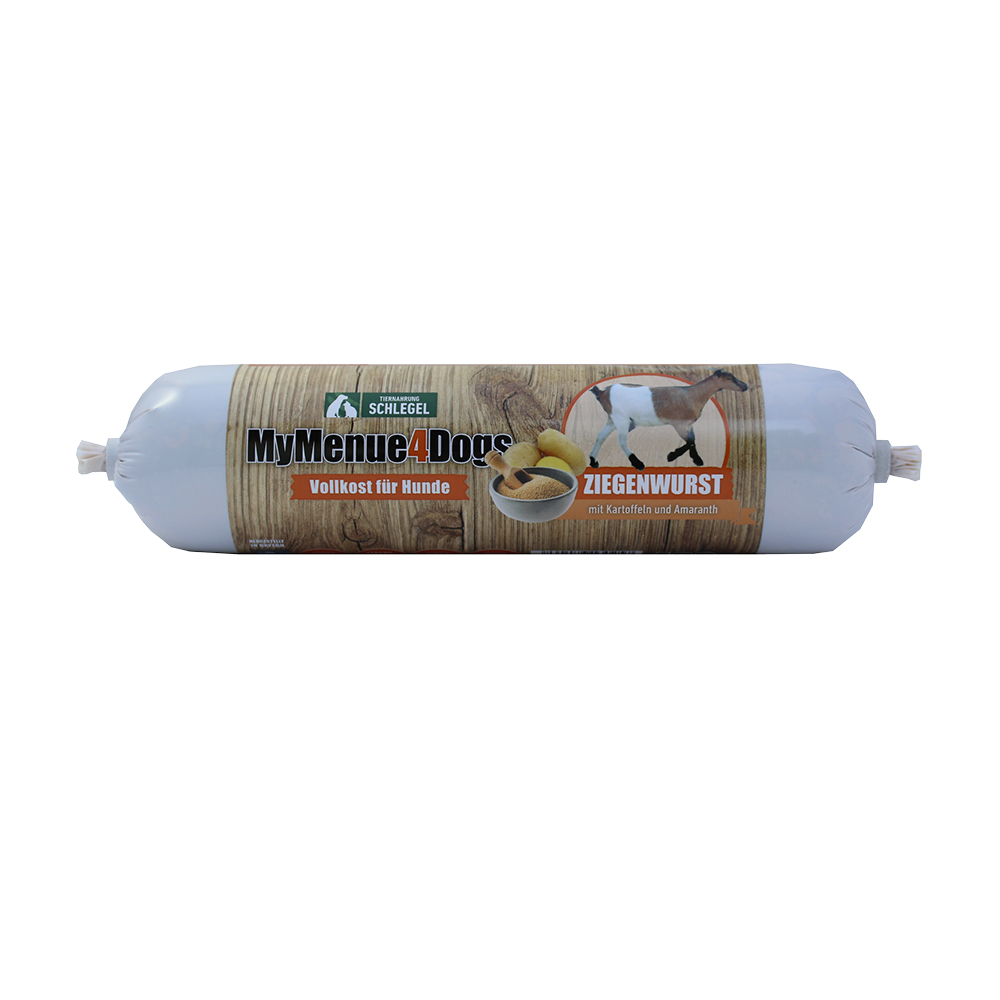 Ziegenwurst - Ziege mit Kartoffeln und Amaranth