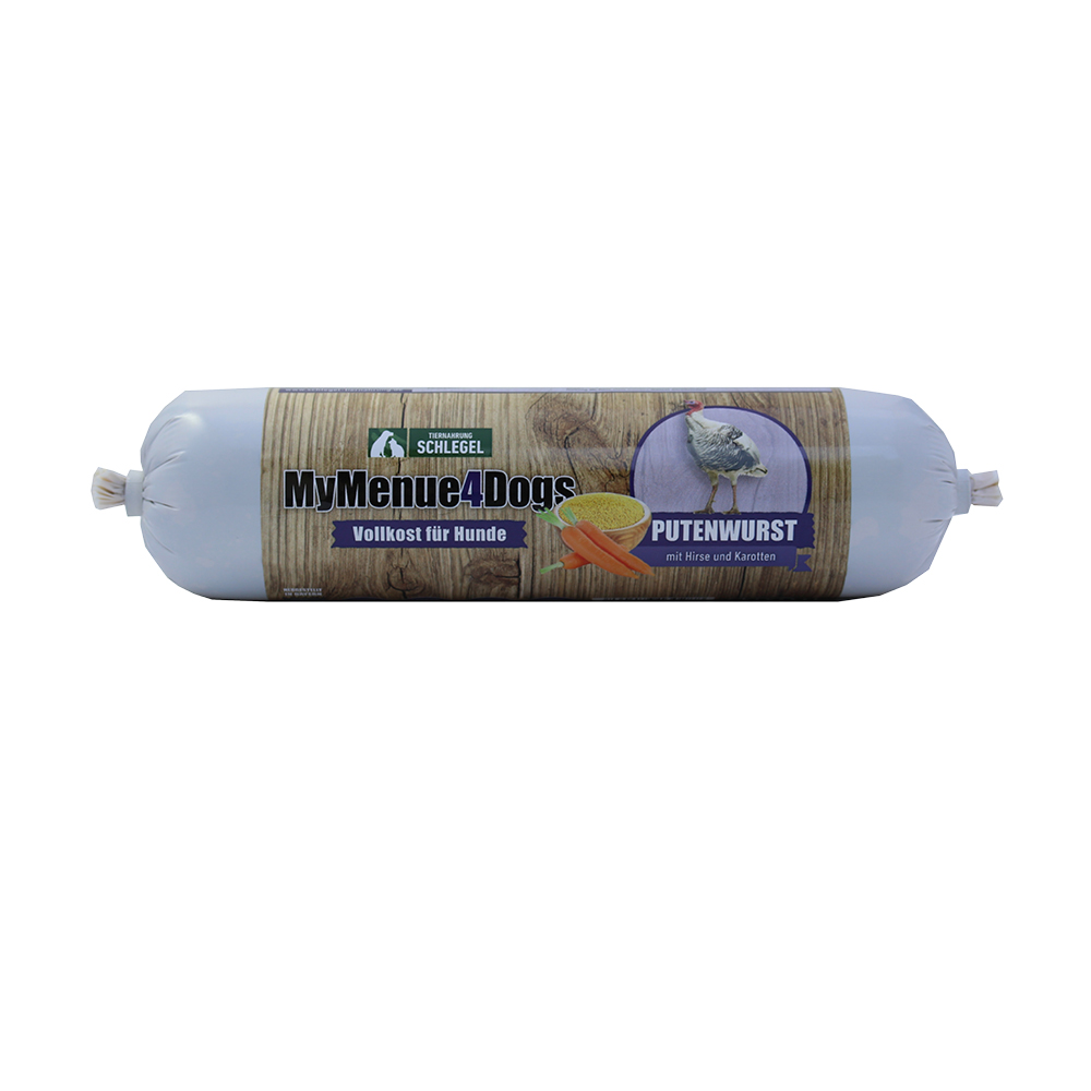 Putenwurst - Pute mit Hirse und Karotten